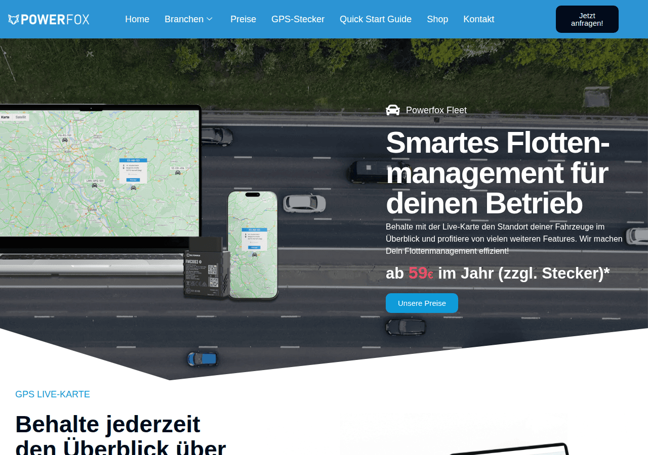 Screenshot of gps-powerfox.de