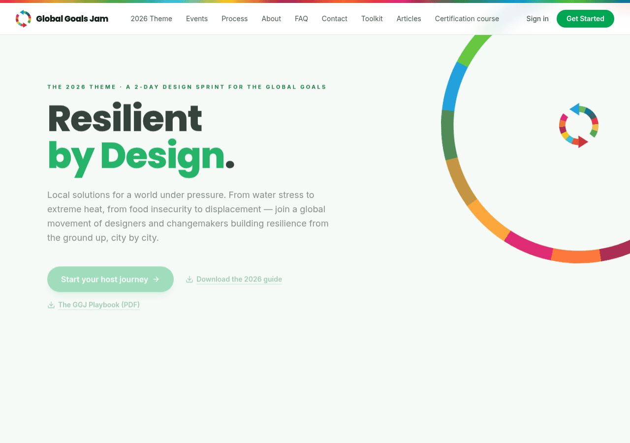Screenshot of globalgoalsjam.org