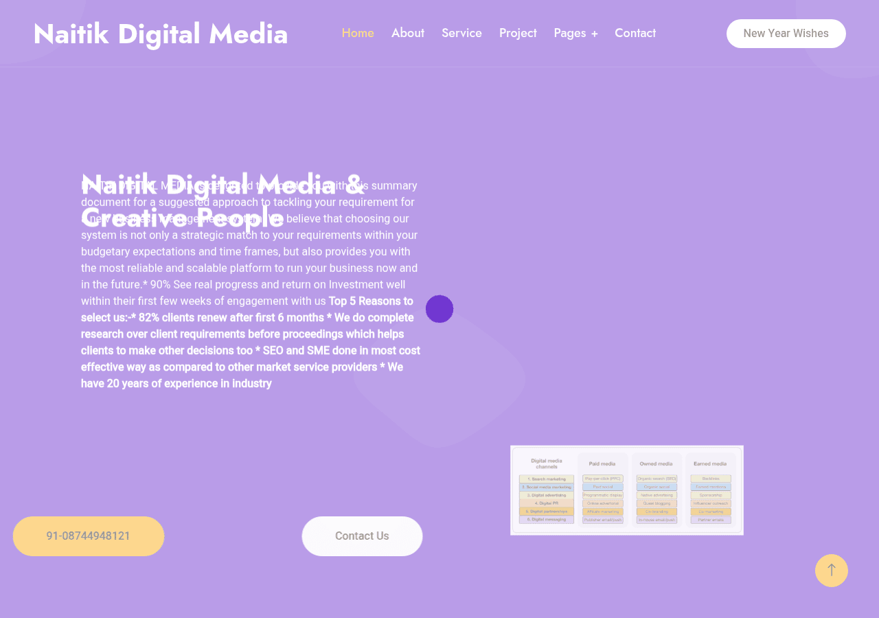 Screenshot of naitikdigitalmedia.in