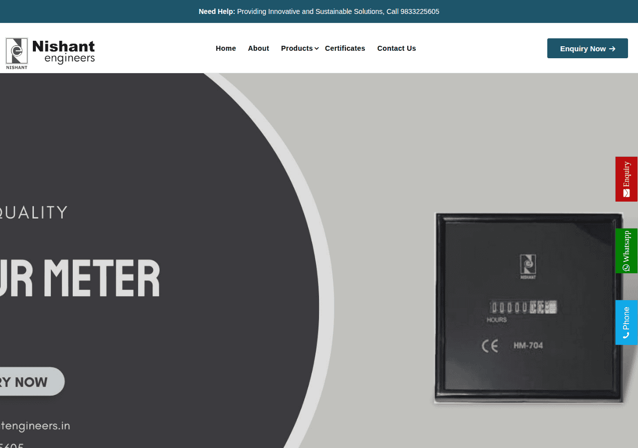 Screenshot of nishantengineers.in