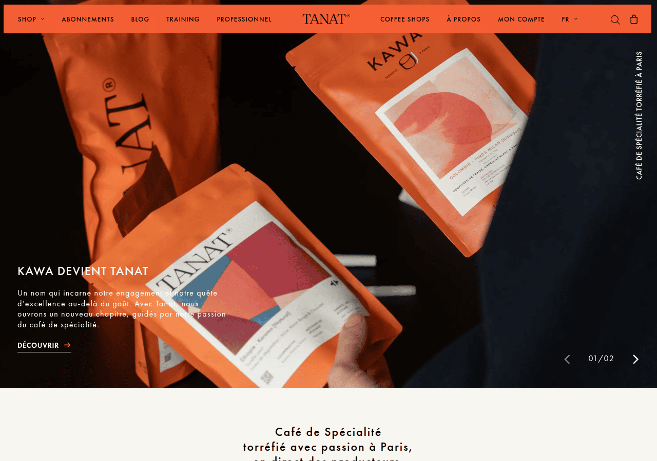 Screenshot of tanat.coffee
