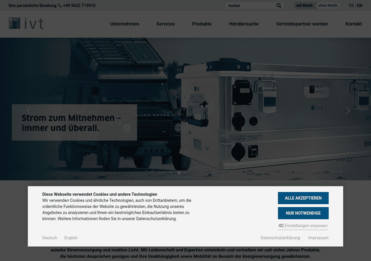 Screenshot of ivt-hirschau.de