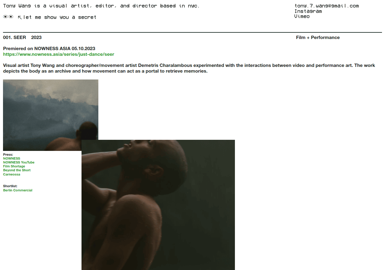 Screenshot of tonywang.work