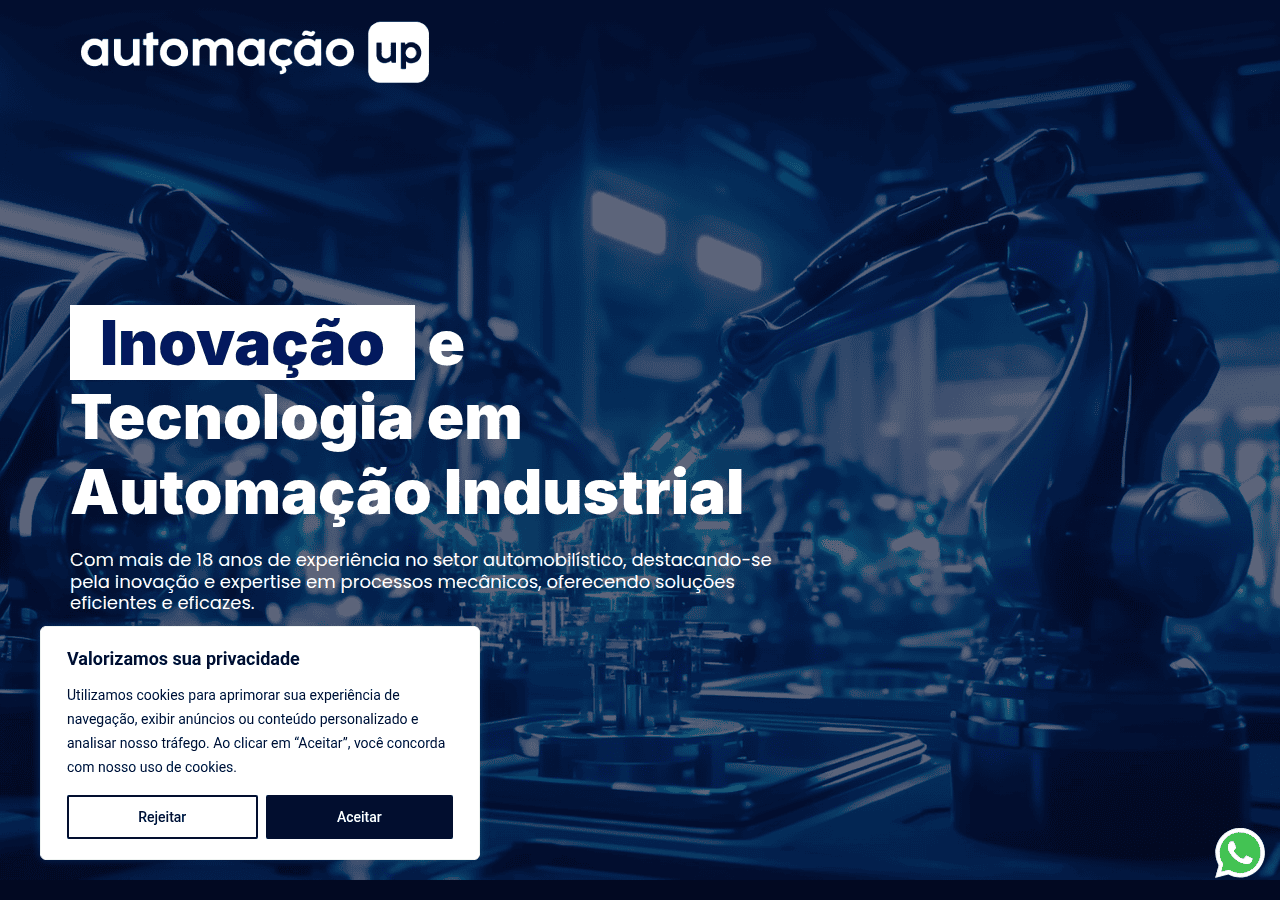 Screenshot of automacaoup.com.br