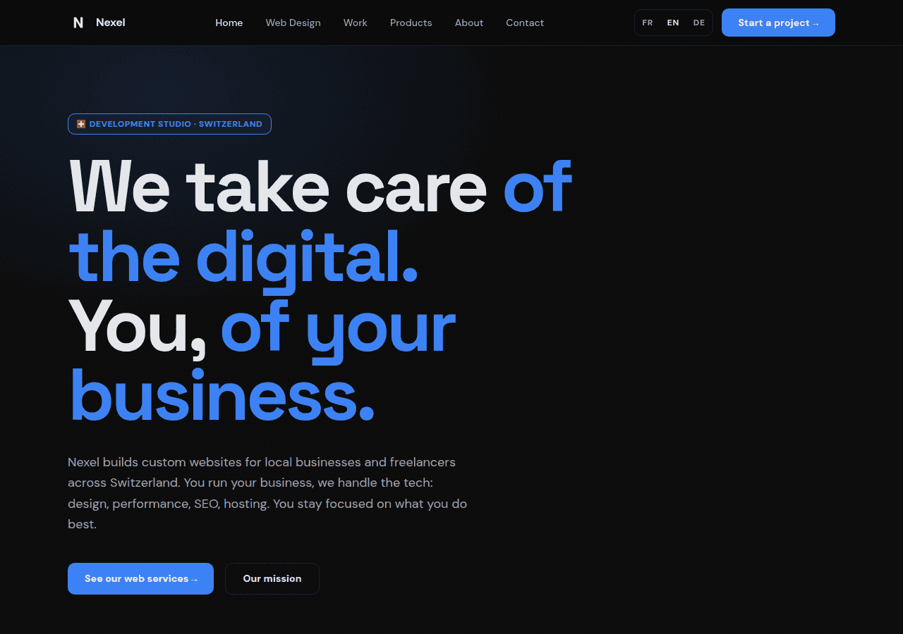 Screenshot of nexel.ch