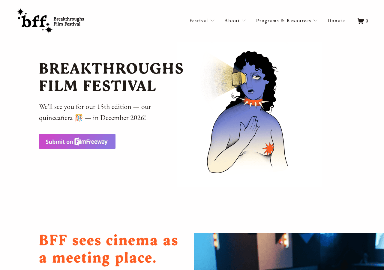 Screenshot of breakthroughsfilmfestival.com