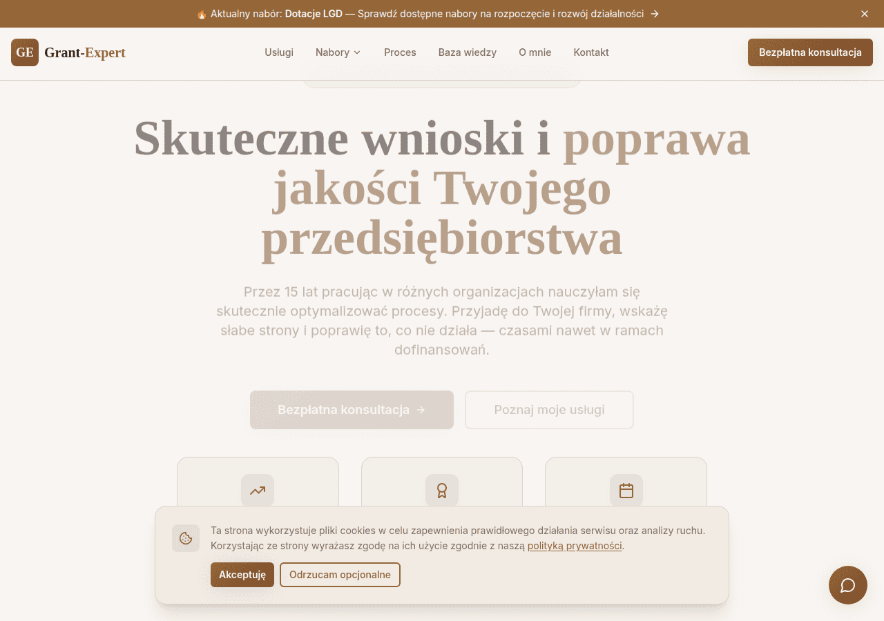 Screenshot of grant-expert.pl