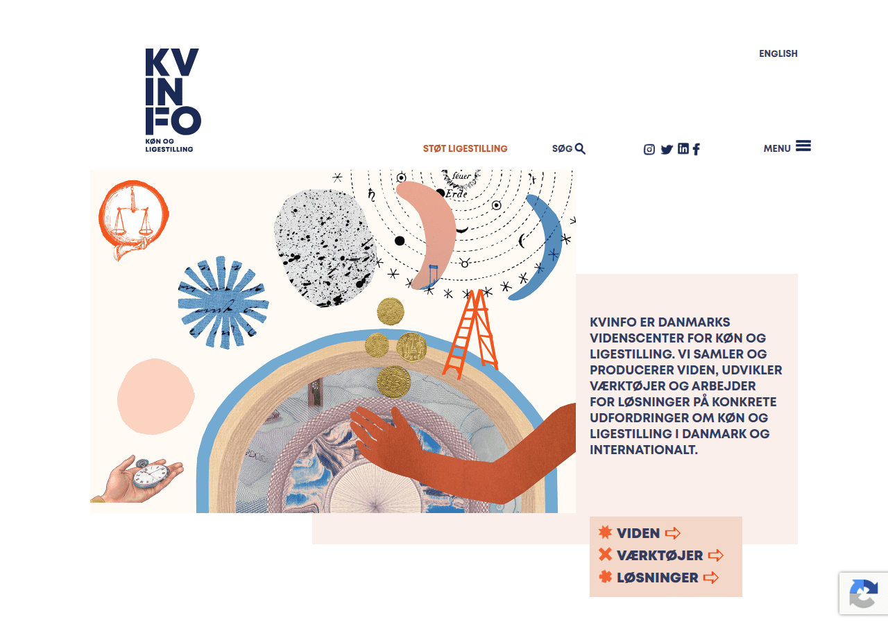 Screenshot of kvinfo.dk