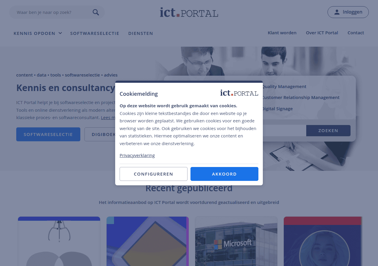 Screenshot of ictportal.nl