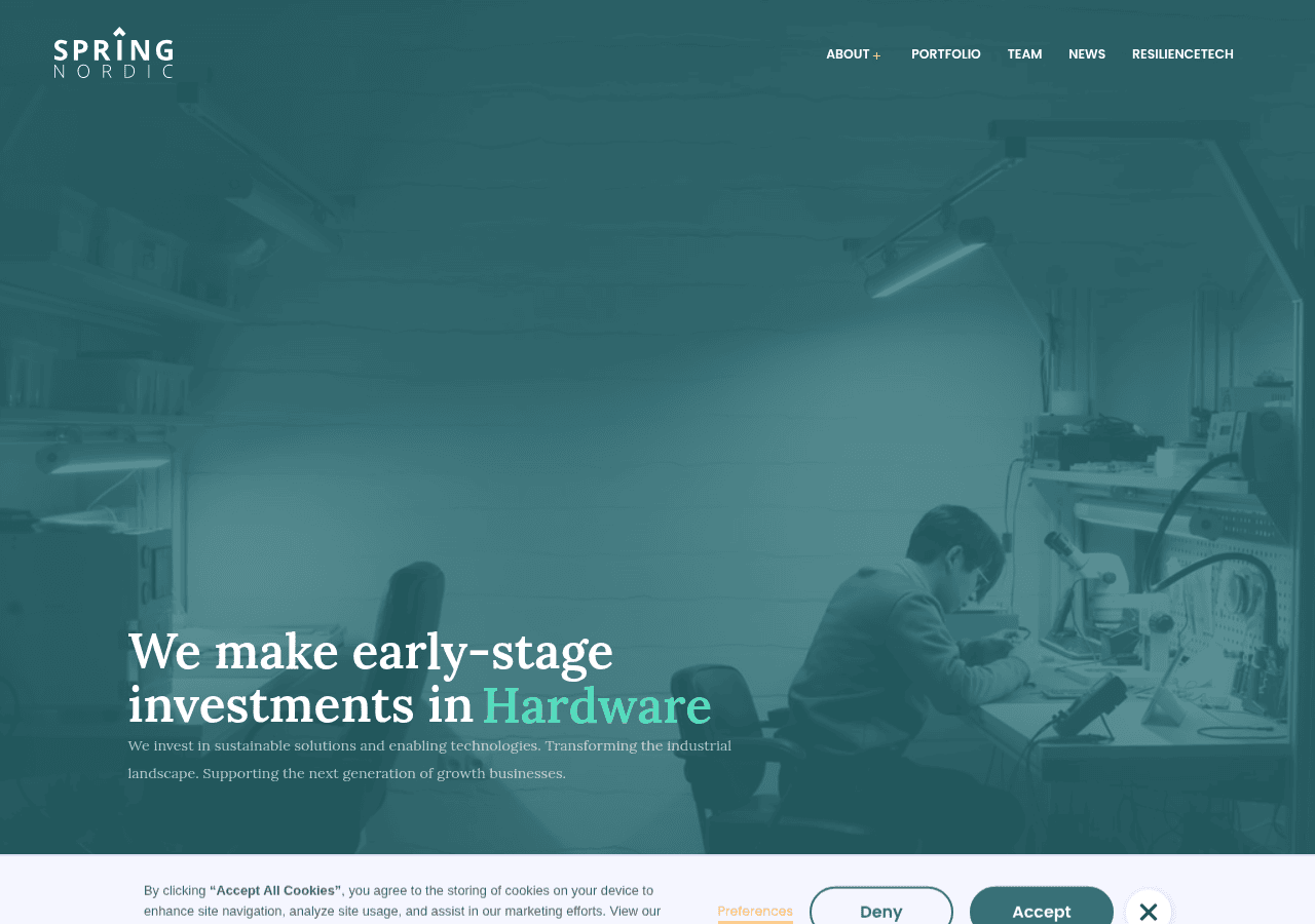 Screenshot of springnordic.dk