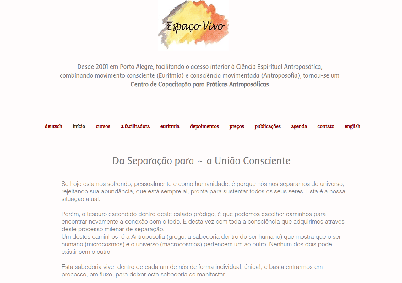 Screenshot of euritmiaviva.com
