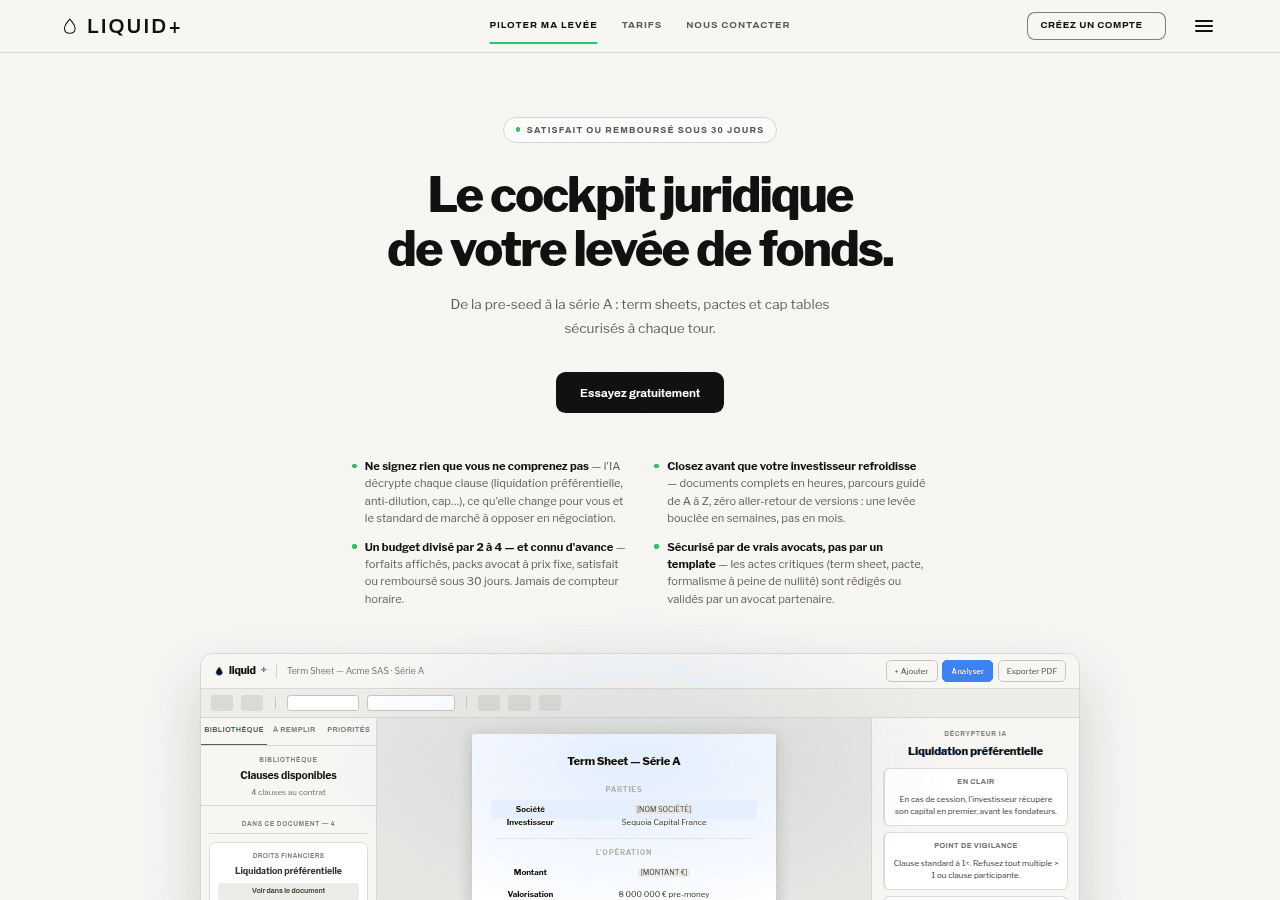Screenshot of liquidplus.fr