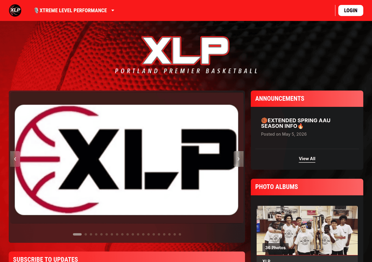 Screenshot of xlpbasketball.com