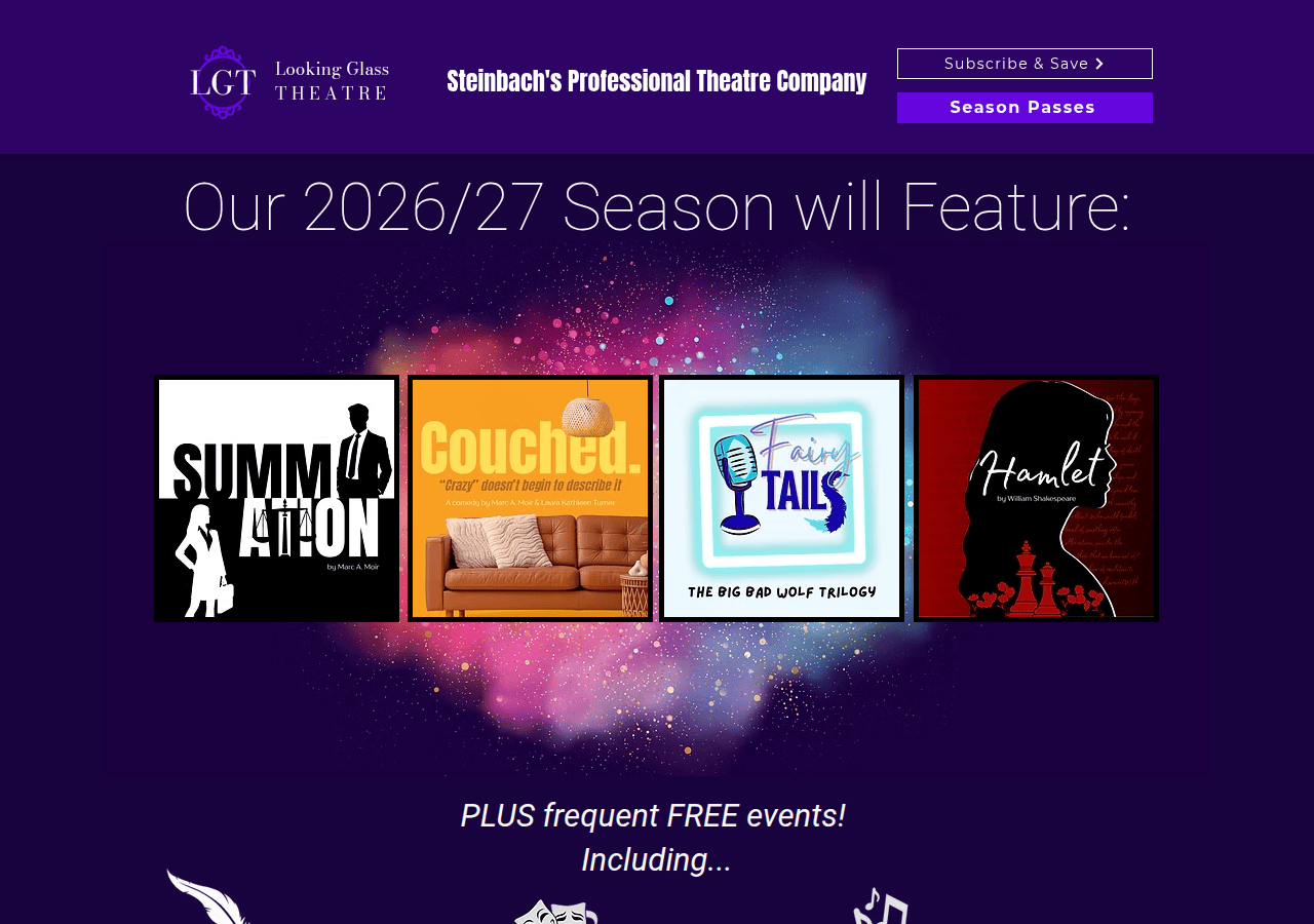 Screenshot of lookingglasstheatre.ca