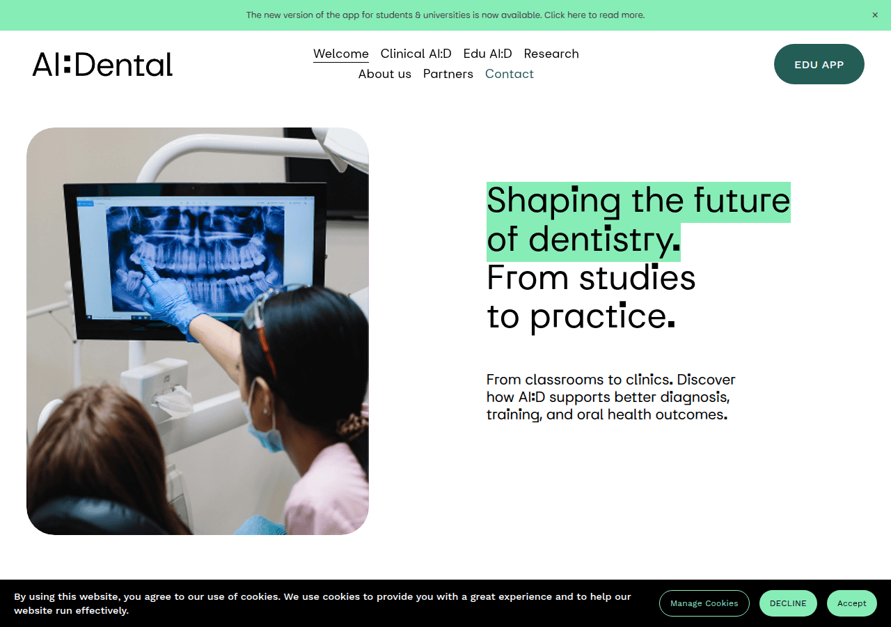 Screenshot of aidental.ai