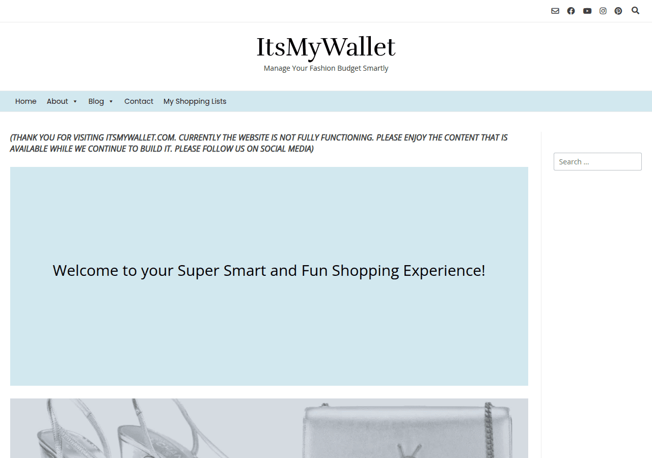 Screenshot of itsmywallet.com