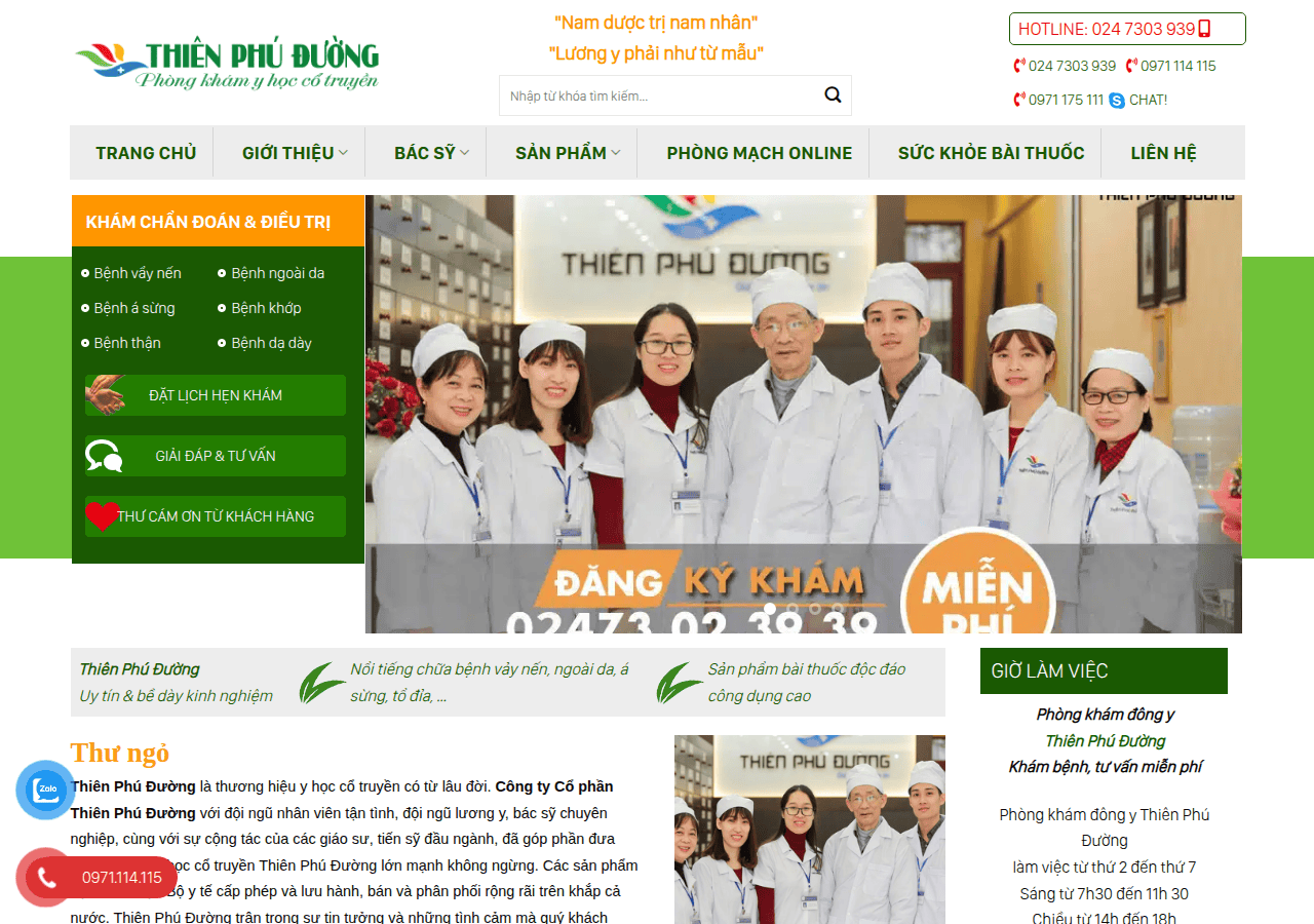 Screenshot of thienphuduong.com