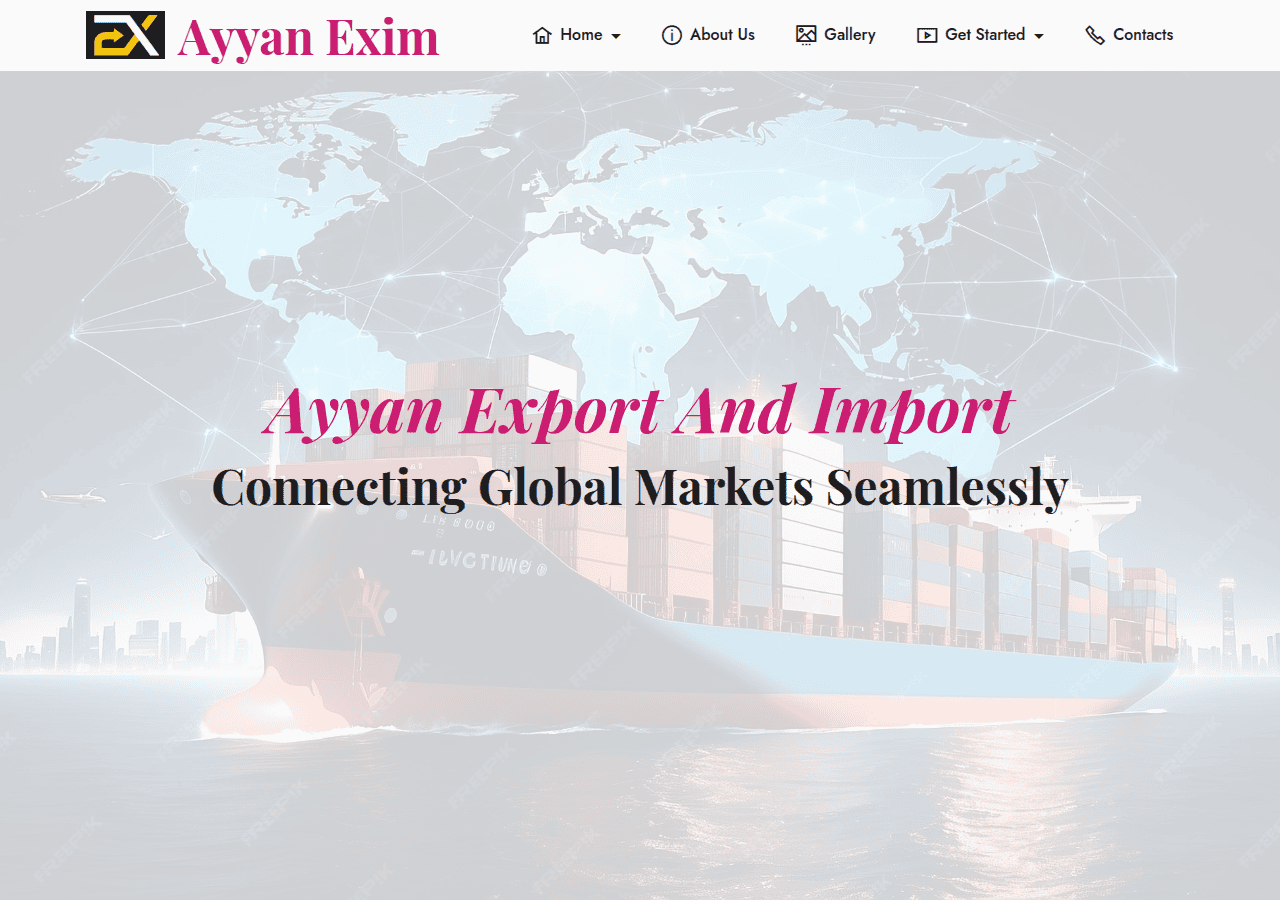 Screenshot of ayyanexim.com