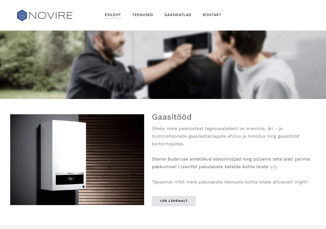 Screenshot of novire.eu