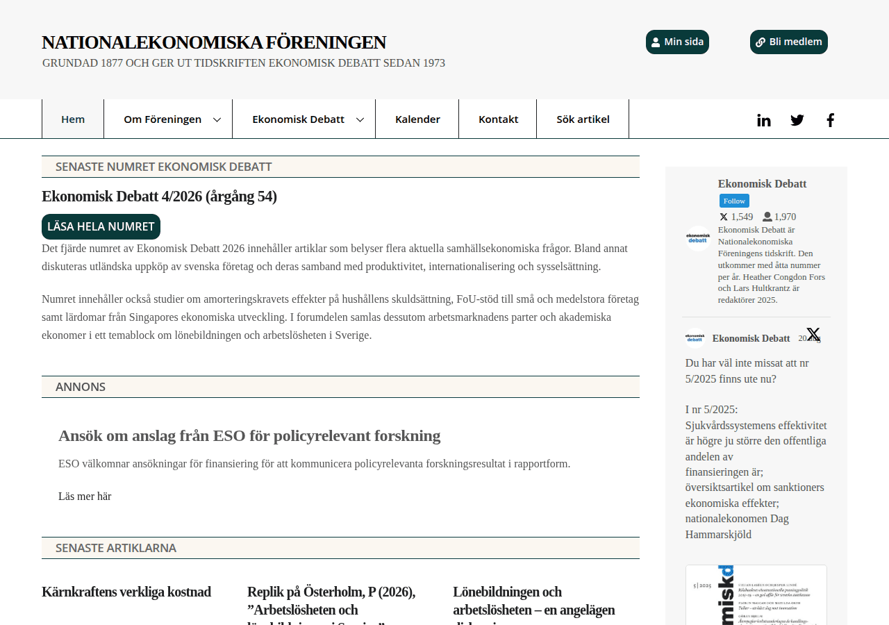Screenshot of nationalekonomi.se