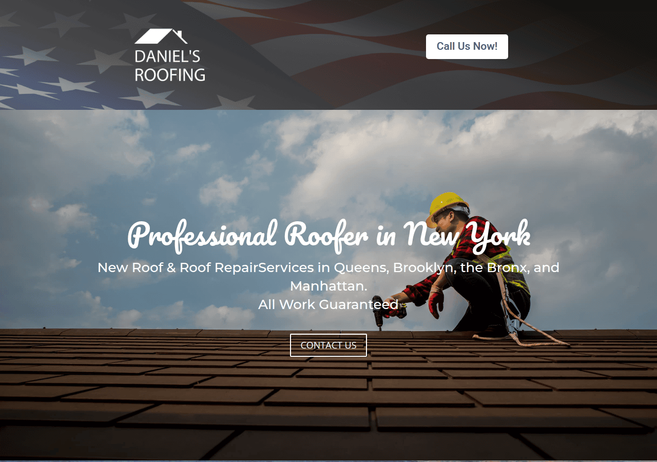 Screenshot of danielsroofingnyc.com