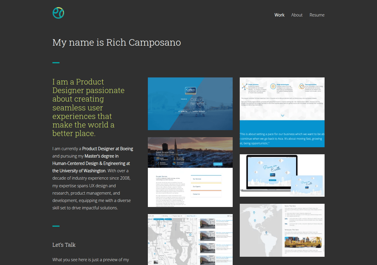 Screenshot of richcamposano.com
