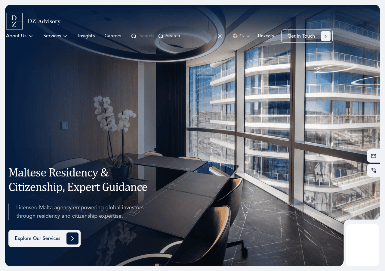 Screenshot of dzadvisory.com
