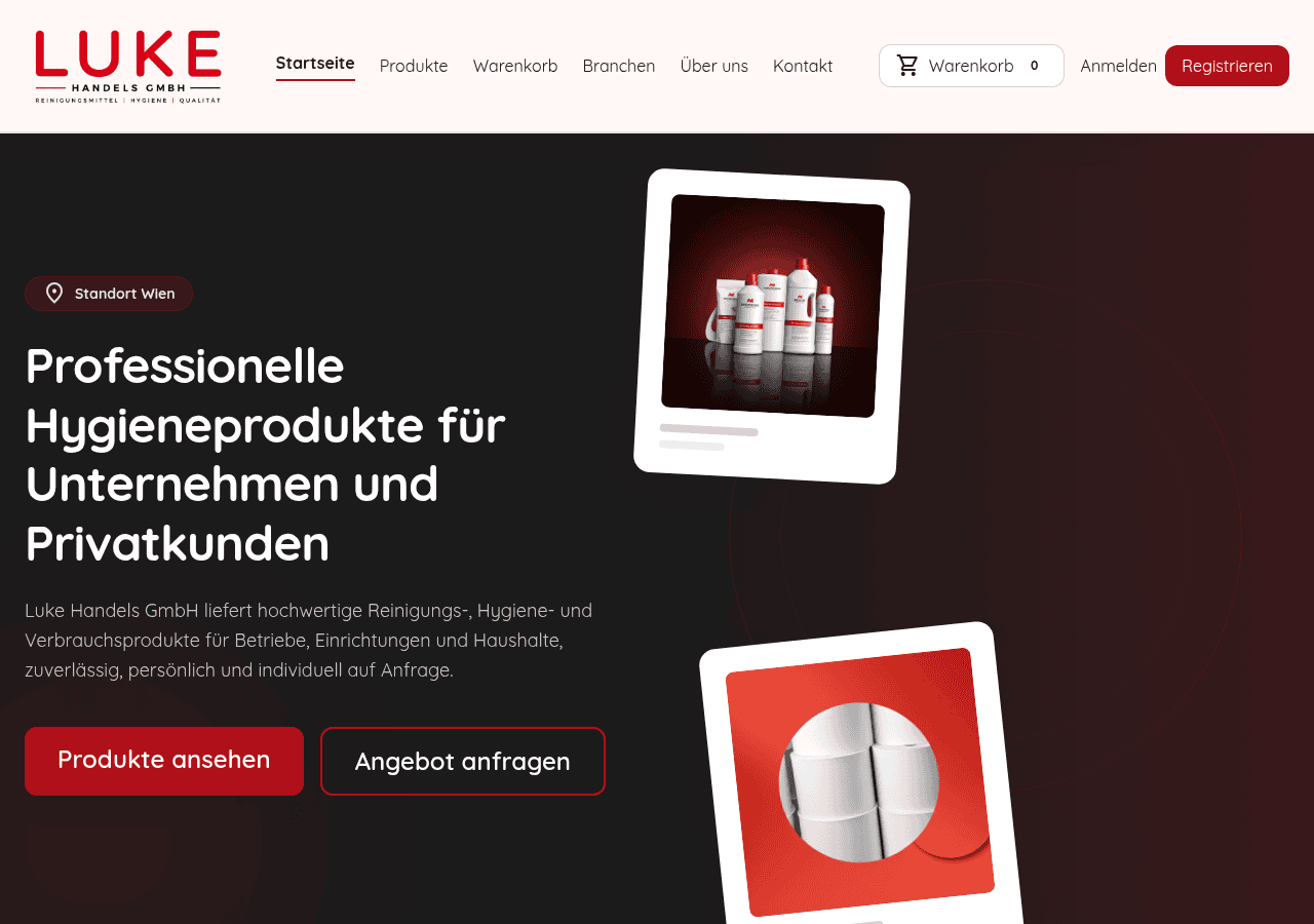 Screenshot of luke-handel.at