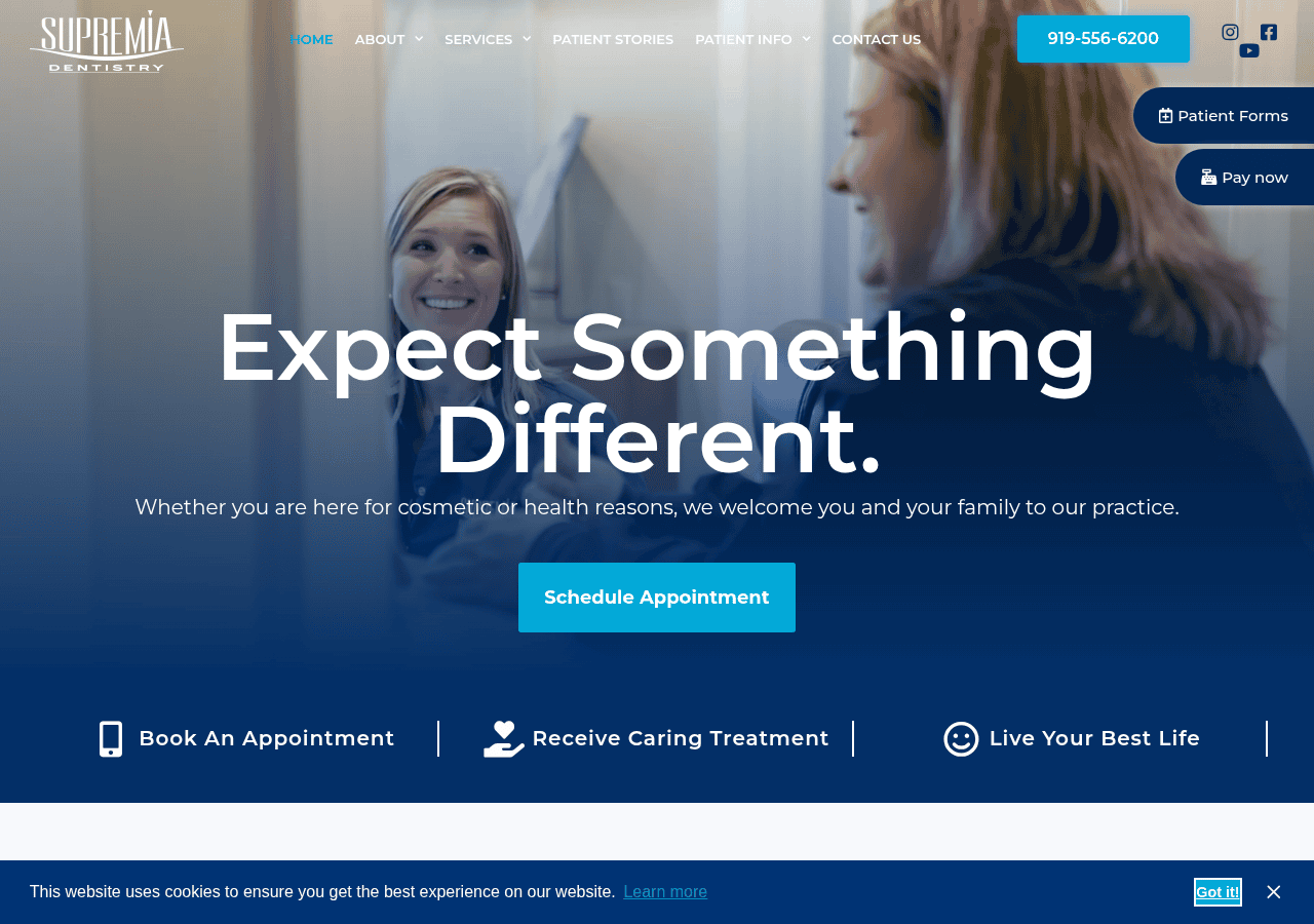 Screenshot of supremiadentistry.com