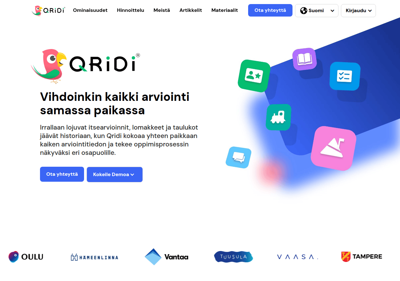Screenshot of qridi.com