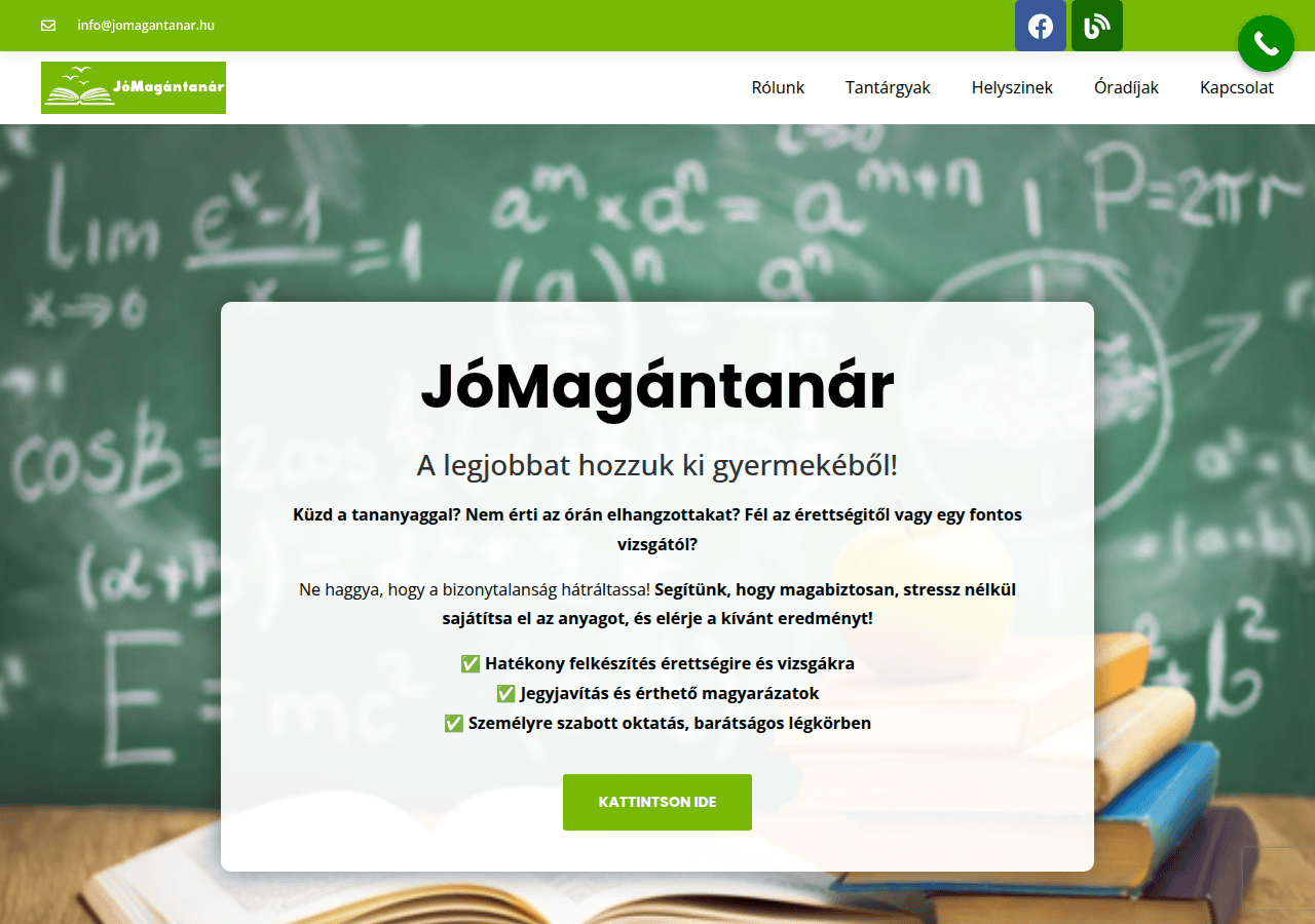 Screenshot of jomagantanar.hu