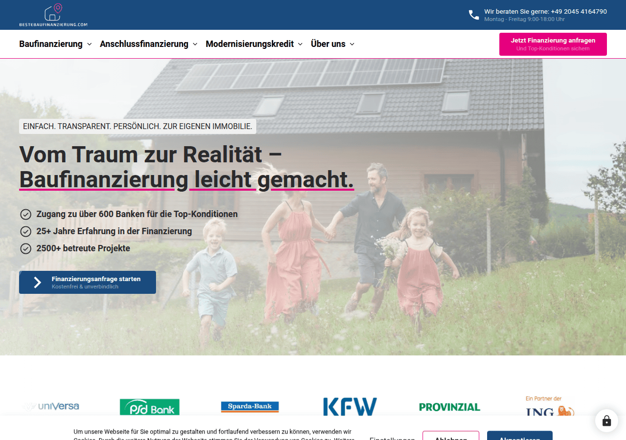 Screenshot of bestebaufinanzierung.com