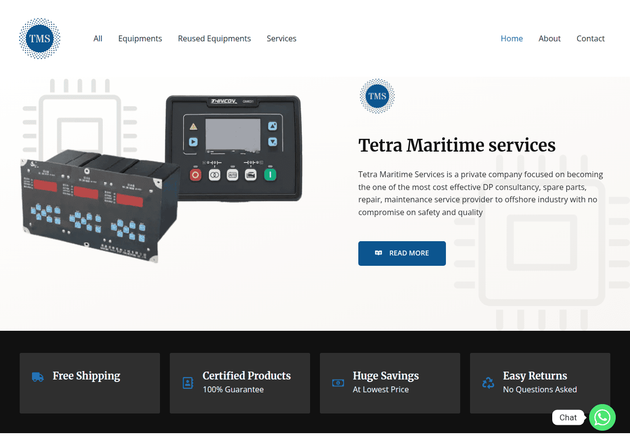 Screenshot of tetramaritimeservices.com