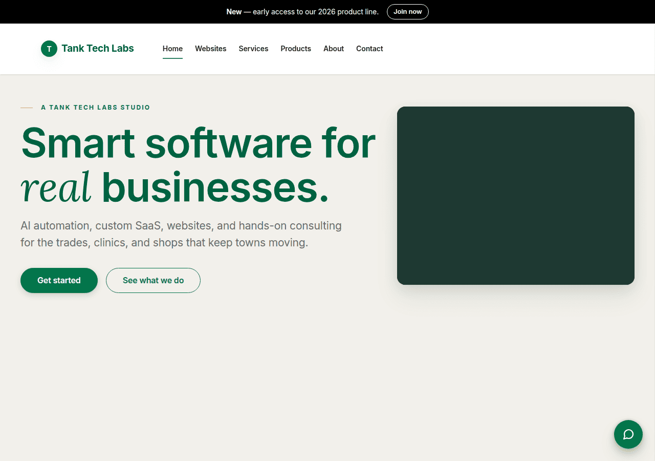 Screenshot of tanktechlabs.com
