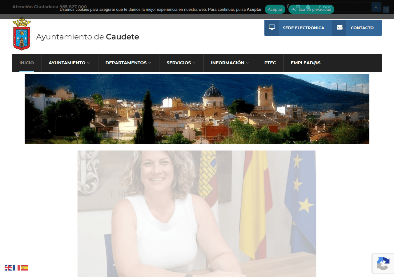 Screenshot of caudete.org