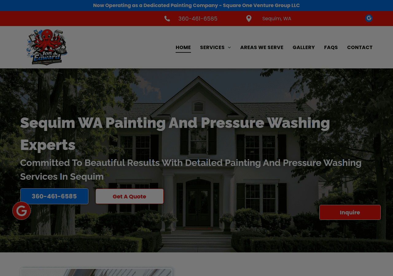 Screenshot of jonedwardpaintingandpressurewashing.com