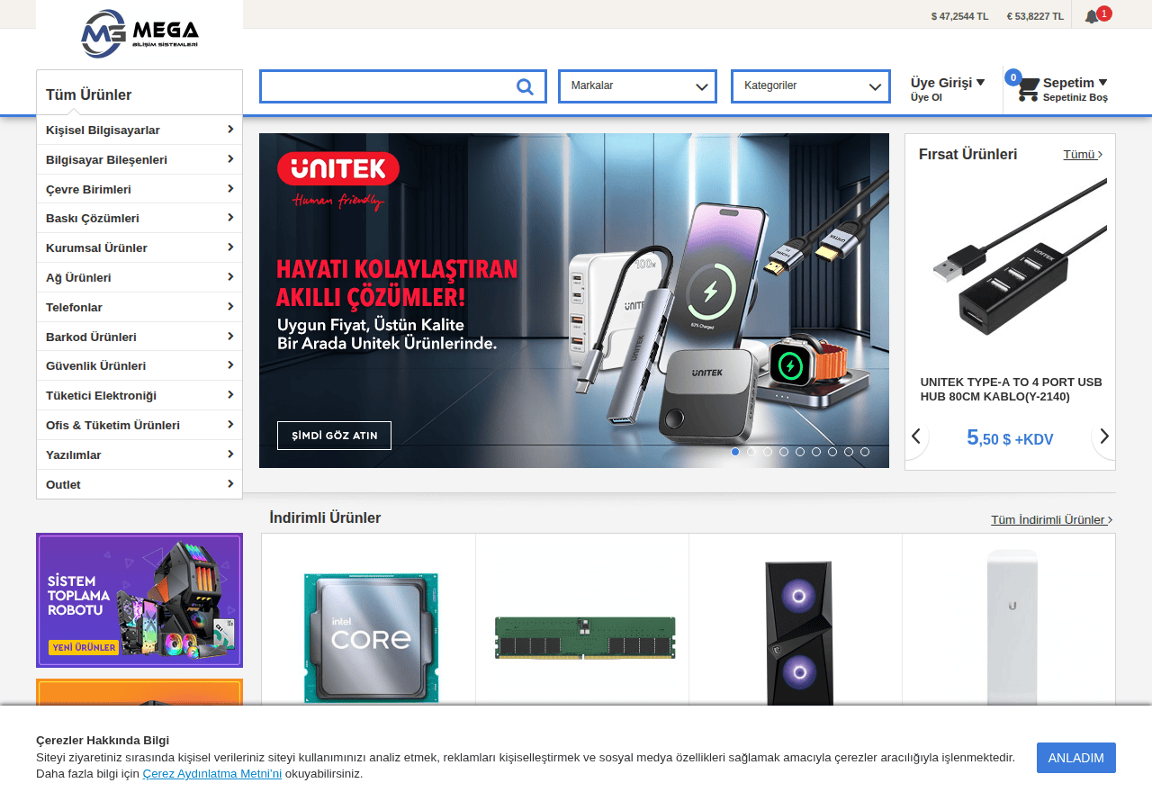 Screenshot of megabilisim.com.tr