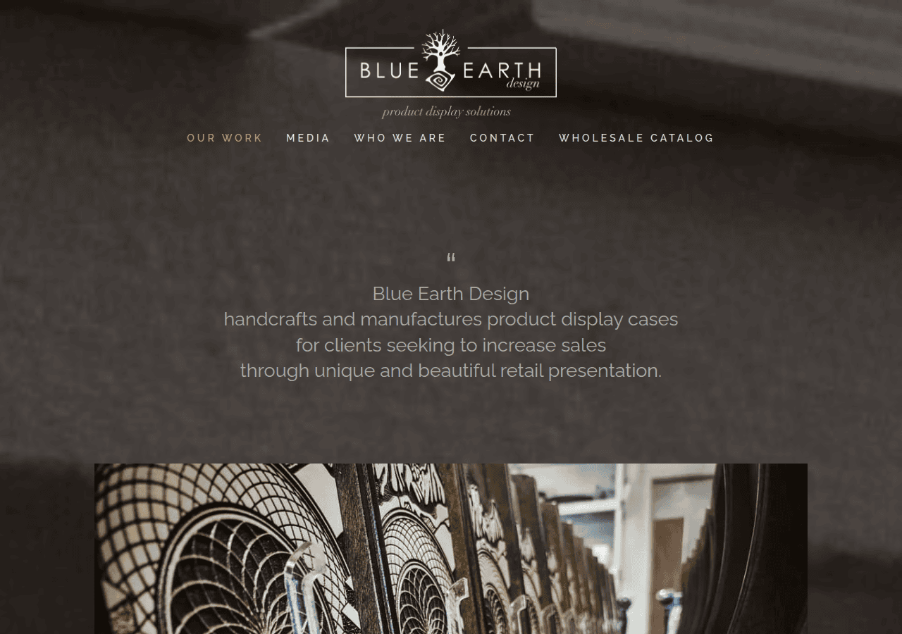 Screenshot of blueearthdesign.com
