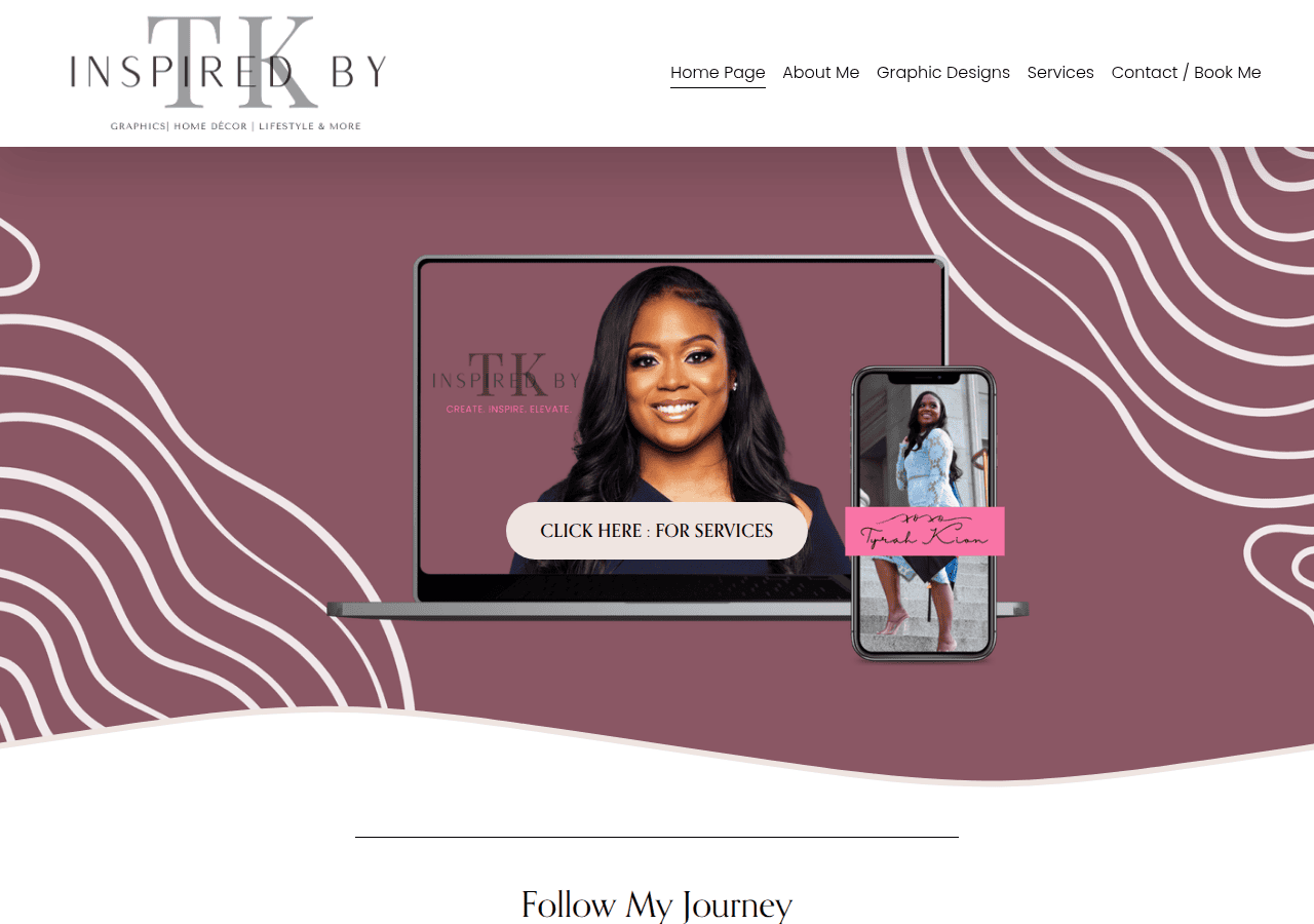Screenshot of inspiredbytk.com