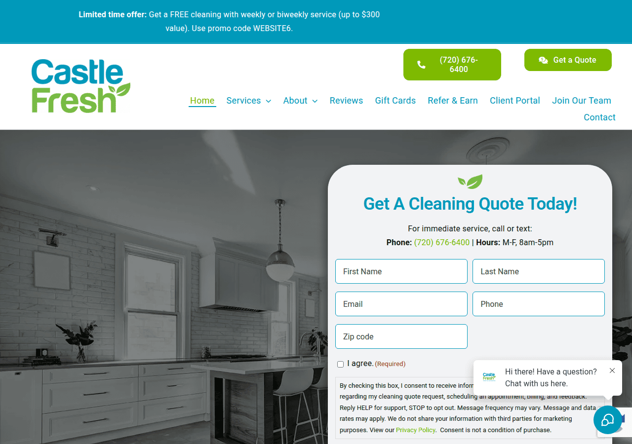 Screenshot of castlefresh.com