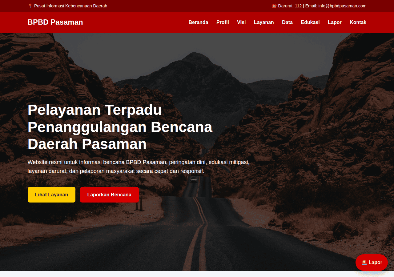 Screenshot of bpbdpasaman.com