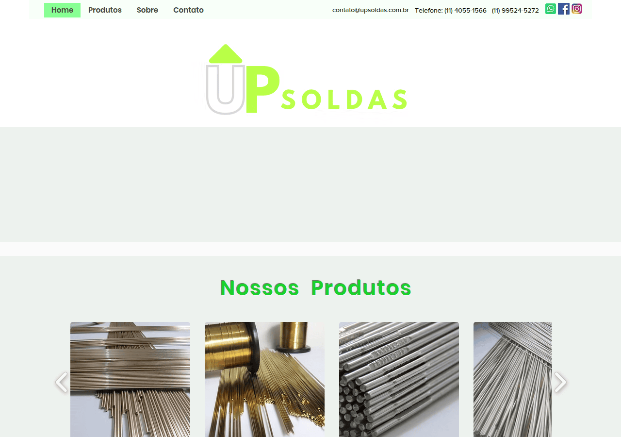 Screenshot of upsoldas.com.br