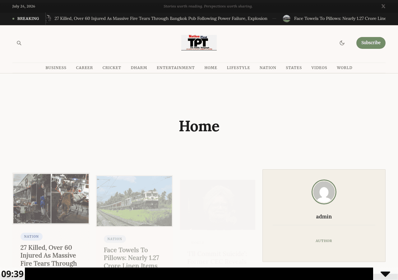 Screenshot of thepublictelegraph.com