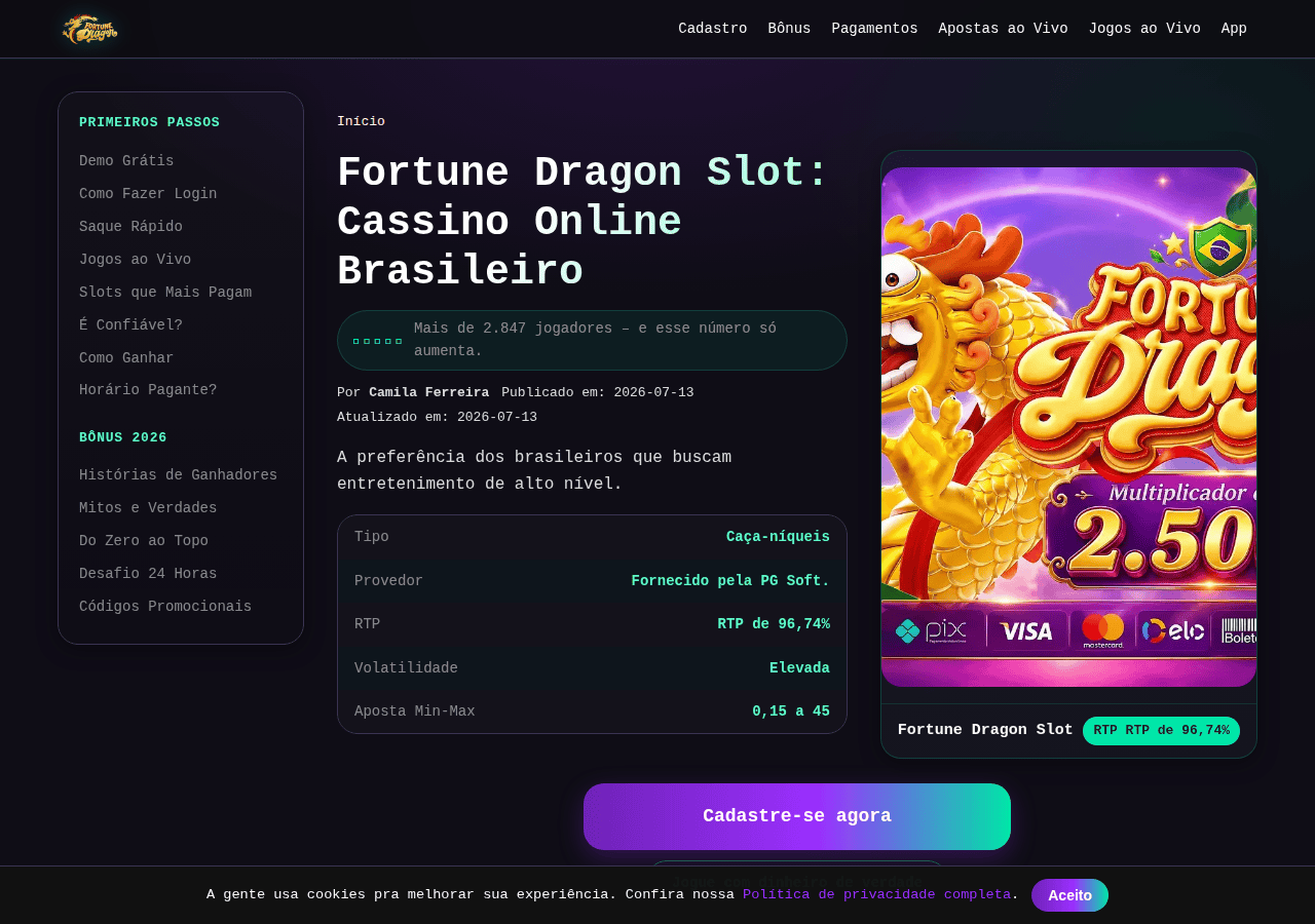 Screenshot of dragons-fortune.online