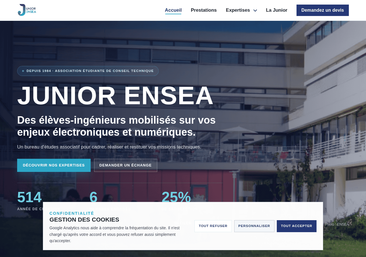 Screenshot of junior-ensea.fr