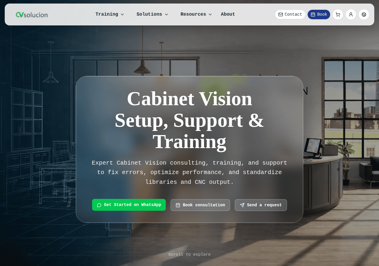 Screenshot of cvsolucion.com