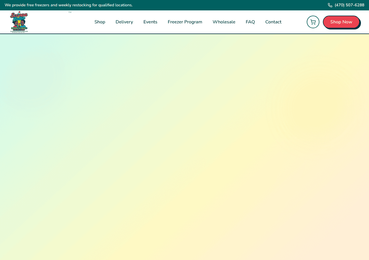 Screenshot of scoopalottopackagedicecream.com