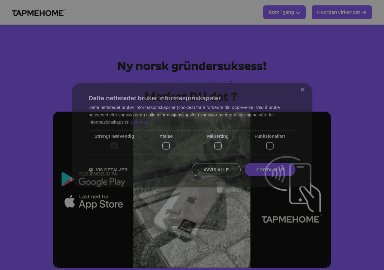 Screenshot of tapmehome.no