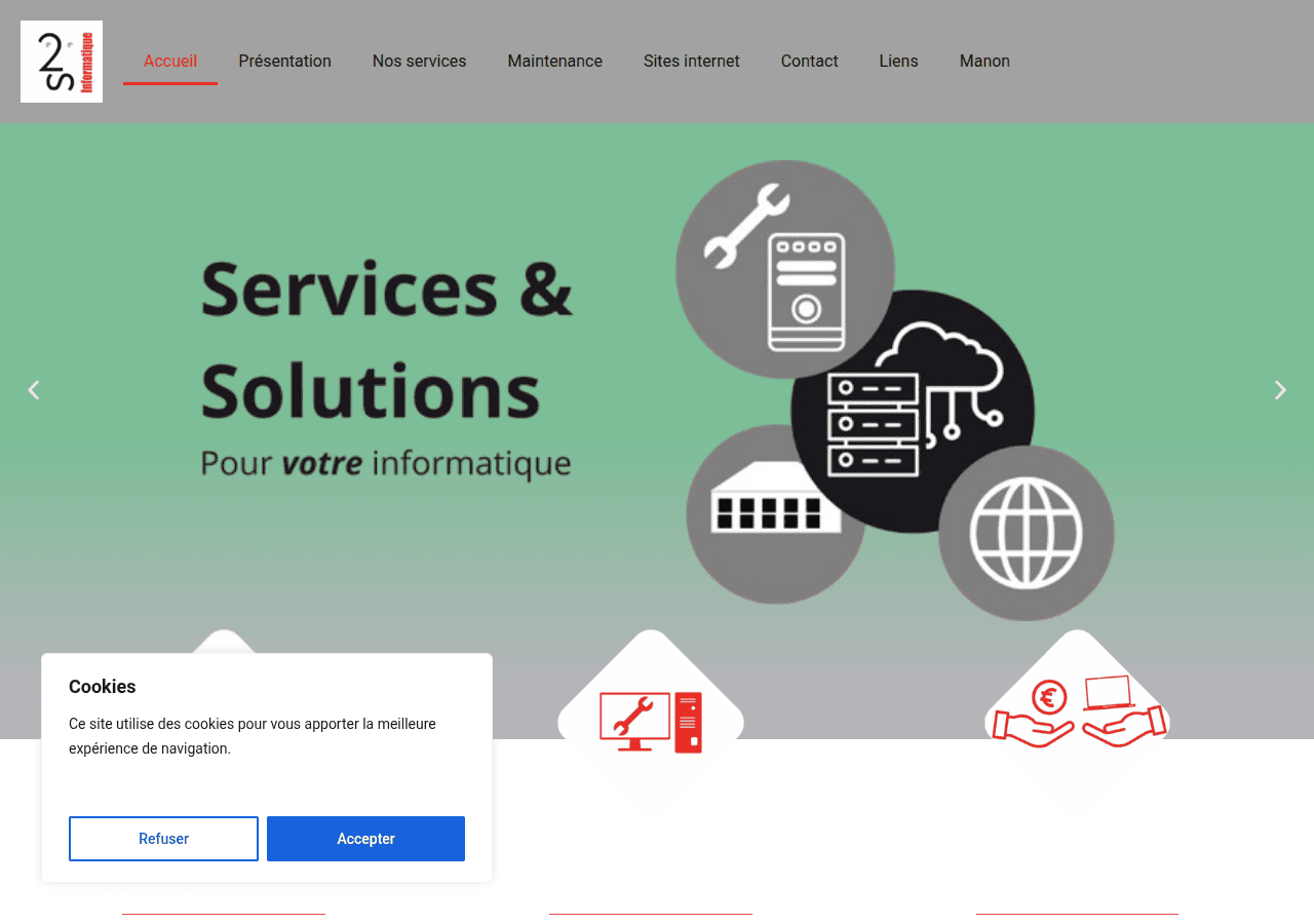 Screenshot of 2s-informatique.fr
