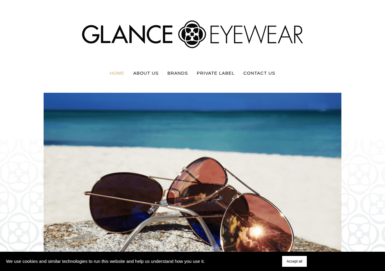Screenshot of glanceeyewear.com